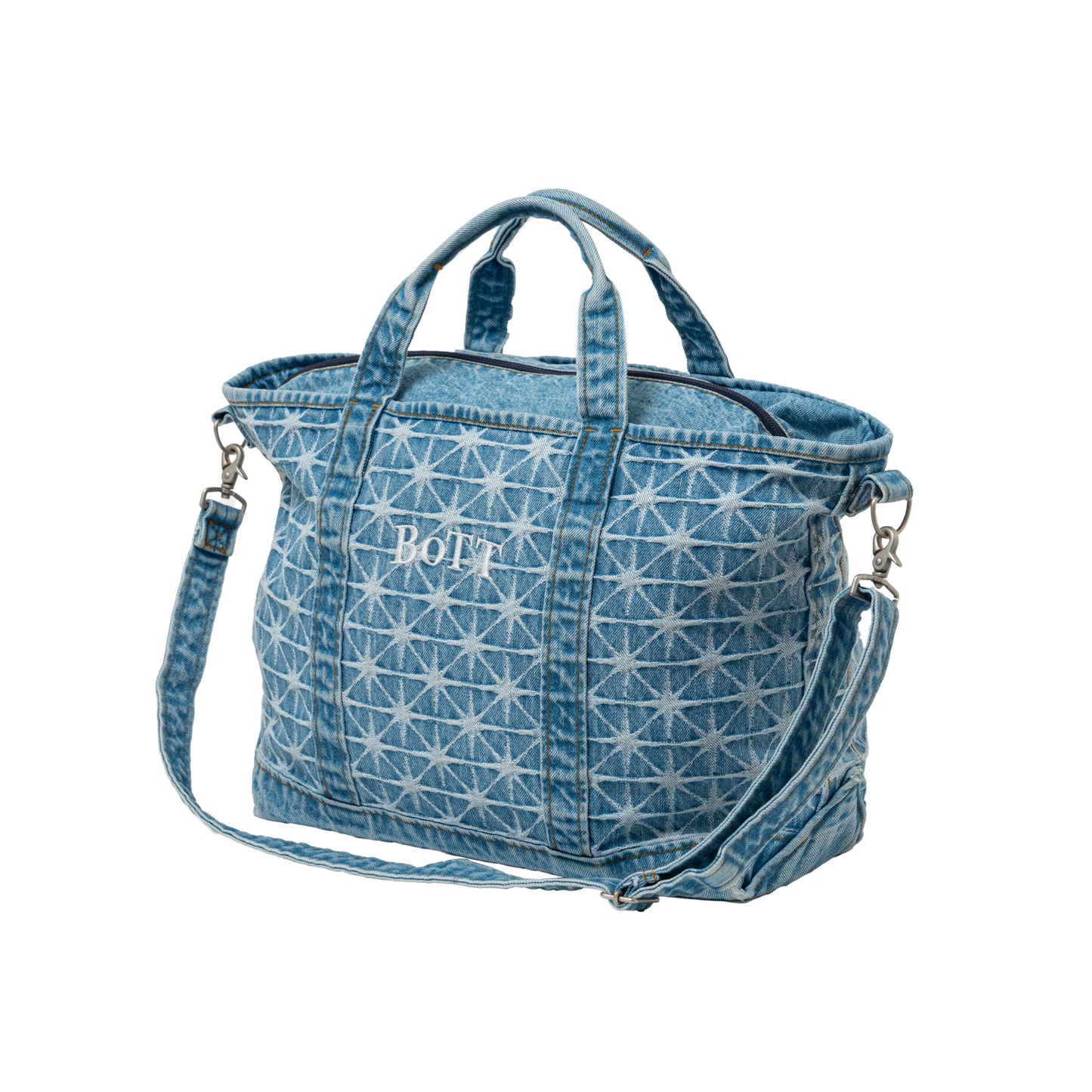 Sparkle Monogram Denim Tote Bag