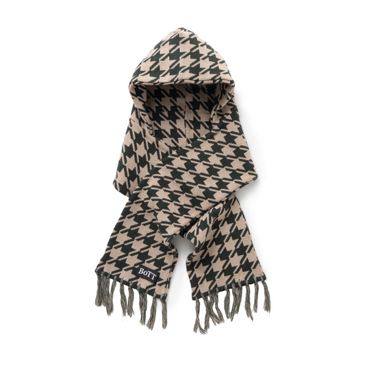 Houndstooth Hooded Scarf