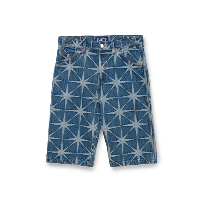 Sparkle Jacquard Denim Shorts